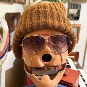 Stylish oversized Brown Knit Beanie